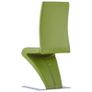 Dining Chairs with Zigzag Shape 2 pcs Green Faux Leather Image 5