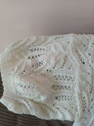 Vintage Handknit White Short Sleeve Top