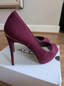 Velvet high heels