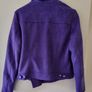 Suede Biker Jacket in Purple Image 2