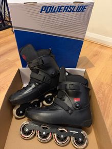 Powerslide Zoom Black 80 Inline Skates  Size 45 46 EU