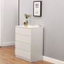 BRAND NEW 4 Drawers Chest Of Drawers for Livingroom White Image 4