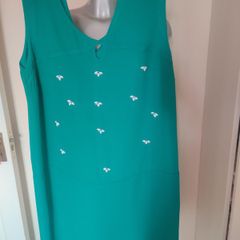 Lavand green knee length dress size XL UK14 EU42 perfect condition Postage included