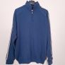 Crane Sports Blue Quarter Zip Ribbed Pullover Golf Sweater Racing Stripes Size L Image 7