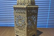 Decorative Cream Metal Moroccan-Style Lantern