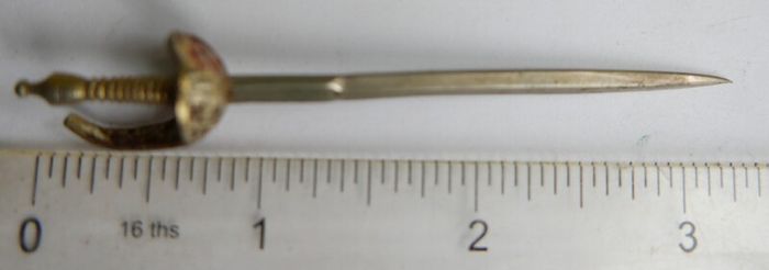 Vintage Set of 6 Enameled Cocktail Sticks Swords By Toledo of Spain 1960s