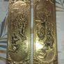 2- RARE Brass Vintage ELPEC Wall Hangings, Lady Dancing & Musical Scenes 14.5" Image 3