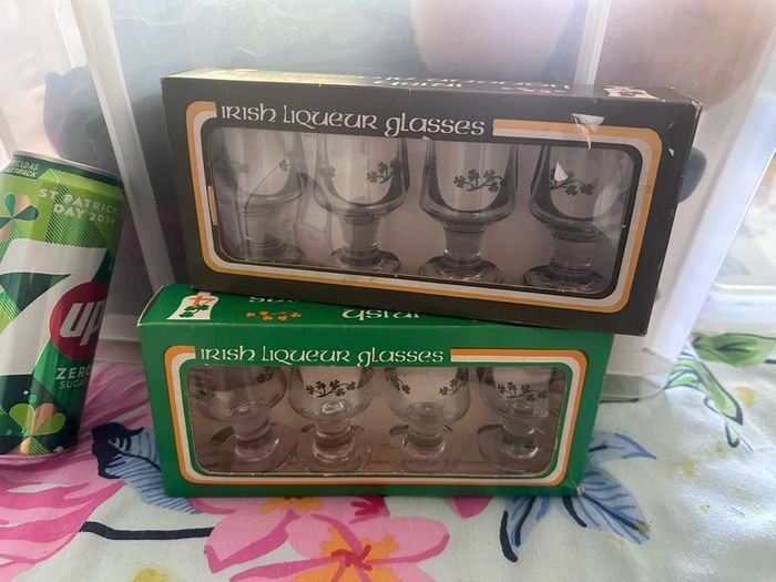 Vintage Irish liquor glasses