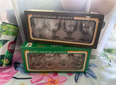 Vintage Irish liquor glasses
