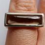 Vintage 925 Sterling Silver Ring with Rectangular Stone Image 5