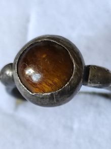 Vintage sterling silver tiger eye ring