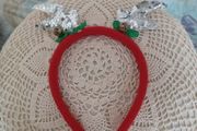 Christmas Reindeer Antler Headband - Sequin Detail