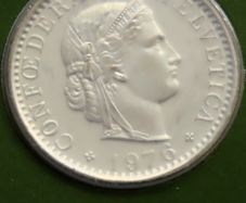 Switzerland 1976 Coin Stamp cover BUNC Libertas