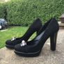 Calvin Klein Ladies Black High Heel Court Shoe Image 2