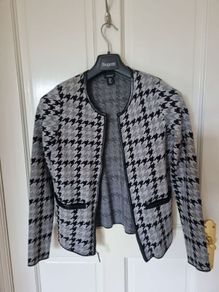 Chanel style houndstooth jacket
