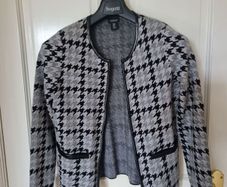 Chanel style houndstooth jacket