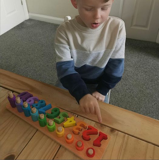 Jaques of London Wooden "Count & Stack" Montessori Educational Toy