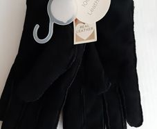 new black suede/leather gloves tag attached