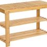 3-Tier Bamboo Shoe Bench, Shoe Rack Storage Organizer, 70 x 28 x 45 cm, ideal for Hallway, Bathroom, Living Room Image 7