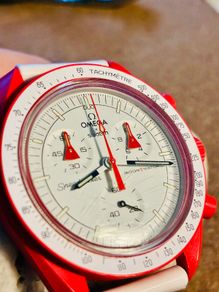 Omega x Swatch MoonSwatch Mission to Mars Speedmaster Chronograph (Full Set with Extra Strap)