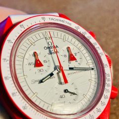 Omega x Swatch MoonSwatch Mission to Mars Speedmaster Chronograph (Full Set with Extra Strap)