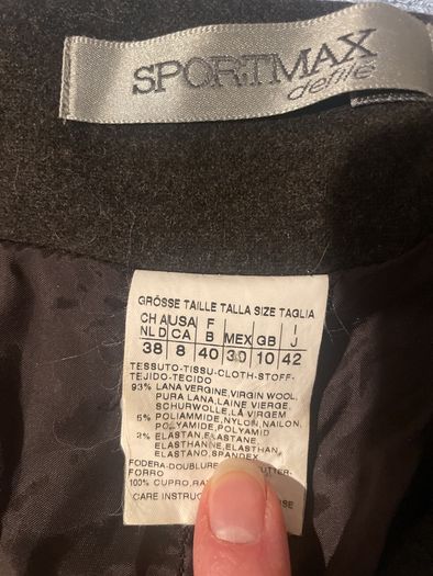 MaxMara dark brown tailored wide leg trousers Size 10