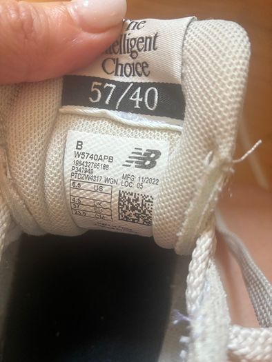 New Balance 5740 beige & leopard print trainers