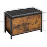 Multifunctional Chest Industrial Style shoe bench, padded shoe organizer with flap, shoe cabinet for 6 pairs of shoes, steel frame, industrial design, vintage Image 5
