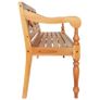 Batavia Bench 136 cm Solid Mahogany Wood Light Brown Image 3