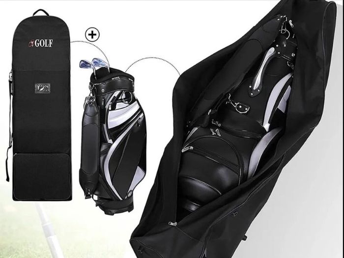 Foldable Golf Bag Travel Case Cover With Wheels