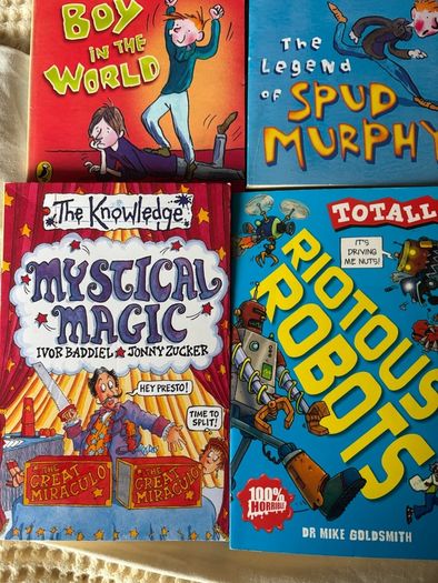 Eoin Colfer (2) / The knowledge (2) Horrid Henry (2)& Riotous Robots.