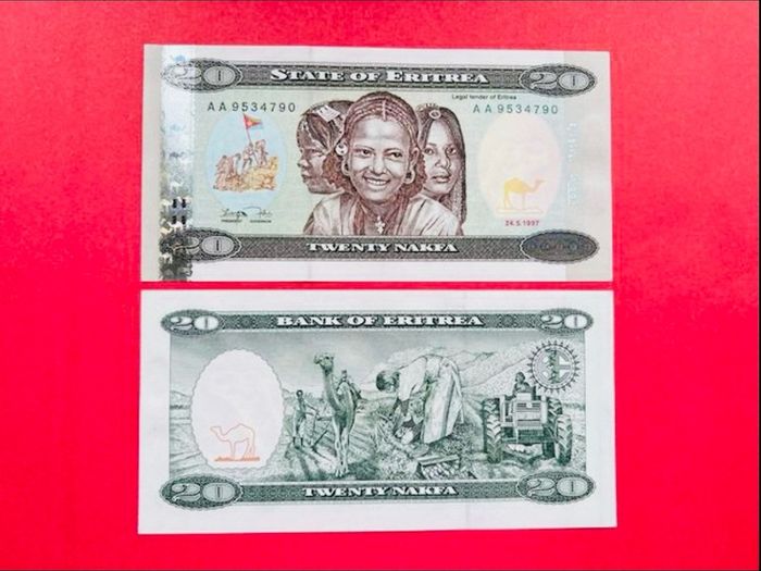 Eritrea   20. Nakfa. 1997  Pick 4a. ( Uncirculated )