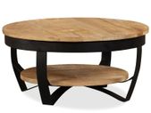 Coffee Table Solid Rough Mango Wood 65x32 cm