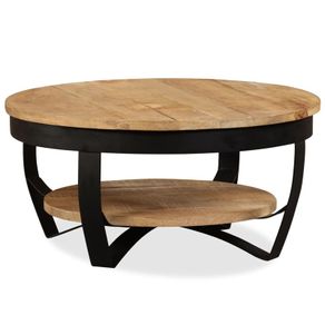 Coffee Table Solid Rough Mango Wood 65x32 cm