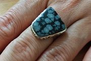 Sterling Silver Ring - Size R - Stamped for Silver (S35)