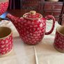Nicholas Mosse Red lawn first quality tea pot and 2 large mug set Image 3