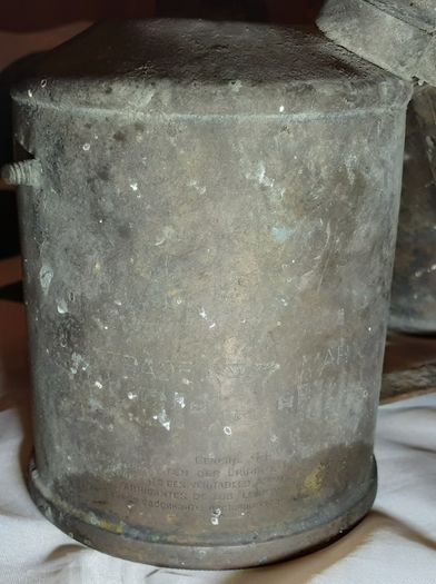 three vintage brass torches,