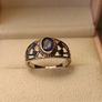Sterling Silver Natural Sapphire Band Ring Image 10