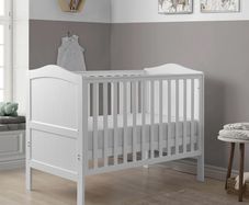 Nested Alexandra Mini Wooden Cot Bed White Disassembled All Parts Included