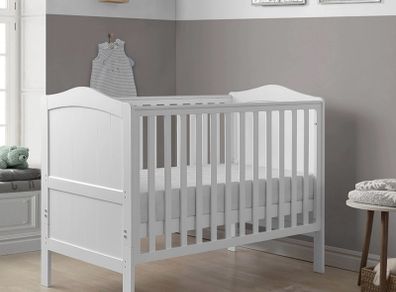 Nested Alexandra Mini Wooden Cot Bed White Disassembled All Parts Included