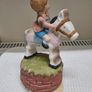 Vintage Musical Figurine Child on Horse Image 3