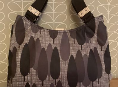 Orla kiely - grey " Alpine Forest" handbag