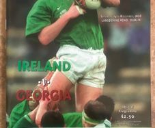Very Rare 1998 Ireland v Georgia - Rugby World Cup Qualifier Programme