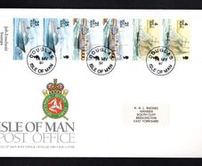 1997 Isle of Man Ships definitive Booklet stip addressed First Day Cover (FDC)