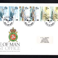 1997 Isle of Man Ships definitive Booklet stip addressed First Day Cover (FDC)