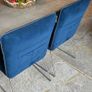 velvet blue chairs 4x Image 3