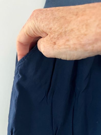 Navy wide trousers