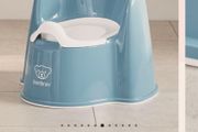 Baby Bjorn Potty Chair Blue/White + FREE Toilet Seat + Bambino Mio Potty Training Pants
