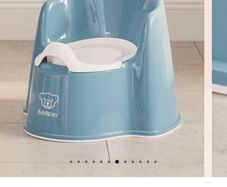 Baby Bjorn Potty Chair Blue/White + FREE Toilet Seat + Bambino Mio Potty Training Pants