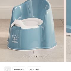 Baby Bjorn Potty Chair Blue/White + FREE Toilet Seat